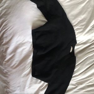 Black Zara bat wing crop sweater